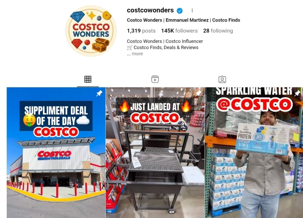 @costcowonders social media page